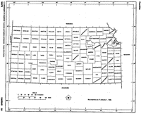 Free outline Map of KS State