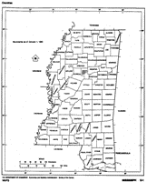 Free outline Map of MS State