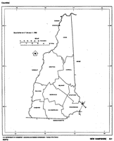 Free outline Map of NH State