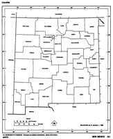Free outline Map of NM State