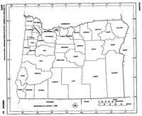 Free outline Map of OR State
