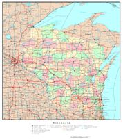 Wisconsin Political Map