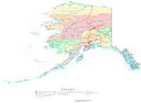 Printable color Map of AK State