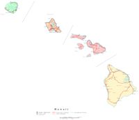 Printable political Map of HI State