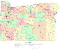 Oregon Printable Map