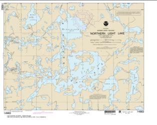 Buy map Northern Light Lake Nautical Chart (14983) by NOAA from Minnesota Maps Store