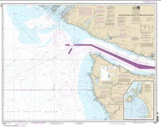 Buy map Approaches to Strait of Juan de Fuca Destruction lsland to Amphitrite Point Nautical Chart (18480) by NOAA from Washington Maps Store