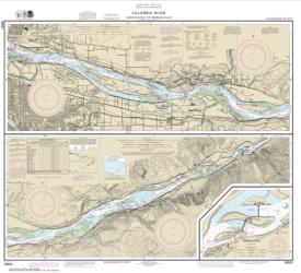 Buy map Columbia River Vancouver to Bonneville; Bonneville Dam Nautical Chart (18531) by NOAA from Oregon Maps Store