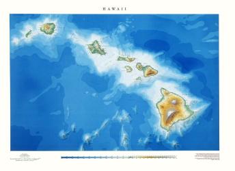Buy map Hawaii, Physical by Raven Press from Hawaii Maps Store