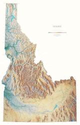 Buy map Idaho, Physical, laminated by Raven Press from Idaho Maps Store