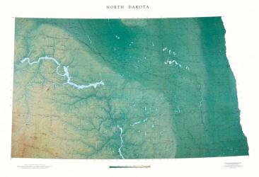 Buy map North Dakota, Physical by Raven Press from North Dakota Maps Store