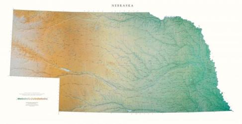 Buy map Nebraska, Physical by Raven Press from Nebraska Maps Store