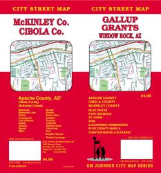 Buy map Gallup and Grants, New Mexico plus Fort Defiance and Window Rock, Arizona by GM Johnson from Arizona Maps Store