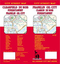 Buy map Franklin, Oil City, Clarion, DuBois, Clearfield and Punxsutawney, Pennsylvania by GM Johnson from Pennsylvania Maps Store