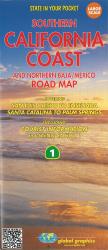 Buy map California Coast, Southern and Baja Mexico, Northern by Global Graphics from United States Maps Store