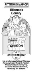 Buy map Tillamook and Rockaway Beach, Oregon by Pittmon Map Company from Oregon Maps Store
