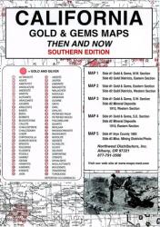 Buy map California, South, Gold and Gems, 5-Map Set, Then and Now by Northwest Distributors