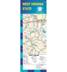 Buy map West Virginia, Pearl Map, laminated by GM Johnson from West Virginia Maps Store