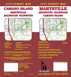 Buy map Marysville, Arlington, Stanwood and Camano Island, Washington by GM Johnson from Washington Maps Store