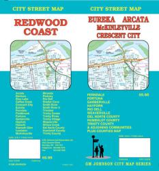 Buy map Eureka, Arcata, Crescent City and Redwood Coast, California by GM Johnson