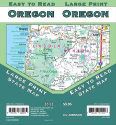 Buy map Oregon, large print by GM Johnson from Oregon Maps Store