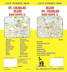 Buy map Elgin, St. Charles and Kane County, Illinois by GM Johnson from Illinois Maps Store