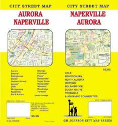 Buy map Naperville and Aurora, Illinois by GM Johnson from Illinois Maps Store