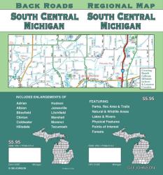 Buy map Michigan, South Central, Back Roads by GM Johnson from Michigan Maps Store