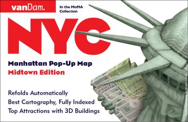 Buy map New York City, Midtown Pop-Up by VanDam from New York Maps Store