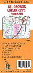 Buy map St. George, Cedar City and Hurricane, Utah by GM Johnson from Utah Maps Store