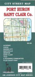 Buy map Port Huron and Saint Clair County, Michigan by GM Johnson from Michigan Maps Store