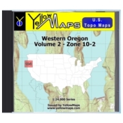Western Oregon map DVD in Digital USGS Topo Map Store