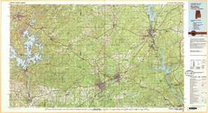 Opelika 1:250,000 scale USGS topographic map 32085e1