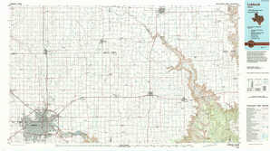 Lubbock topographical map