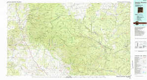 Mogollon Mountains 1:250,000 scale USGS topographic map 33108a1