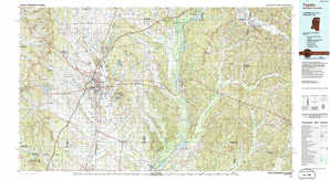 Tupelo 1:250,000 scale USGS topographic map 34088a1
