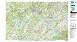 Watts Bar Lake 1:250,000 scale USGS topographic map 35084e1