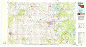 Muskogee 1:250,000 scale USGS topographic map 35095e1