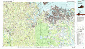Norfolk 1:250,000 scale USGS topographic map 36076e1