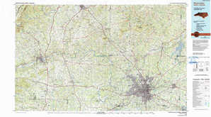 Winston-Salem 1:250,000 scale USGS topographic map 36080a1