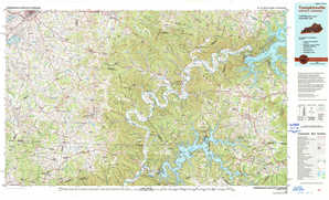 Tompkinsville 1:250,000 scale USGS topographic map 36085e1