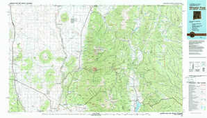 Wheeler Peak 1:250,000 scale USGS topographic map 36105e1