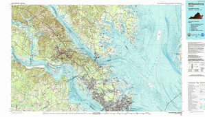 Williamsburg 1:250,000 scale USGS topographic map 37076a1