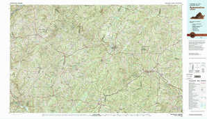 Appomattox 1:250,000 scale USGS topographic map 37078a1