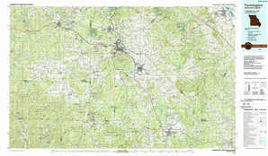 Farmington 1:250,000 scale USGS topographic map 37090e1
