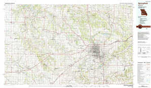 Springfield 1:250,000 scale USGS topographic map 37093a1