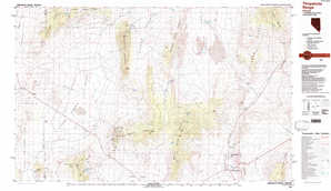 Timpahute Range 1:250,000 scale USGS topographic map 37115e1