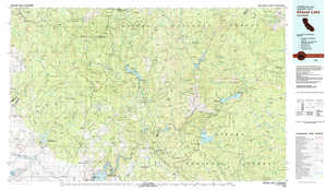 Shaver Lake 1:250,000 scale USGS topographic map 37119a1