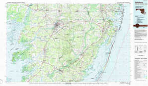 Salisbury 1:250,000 scale USGS topographic map 38075a1