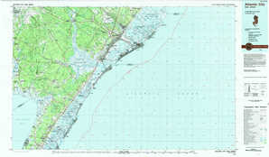 Atlantic City 1:250,000 scale USGS topographic map 39074a1